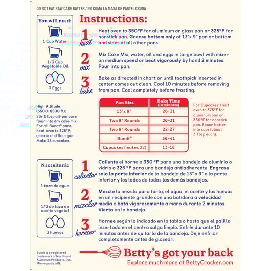 Betty Crocker Super Moist French Vanilla Cake Mix 375g