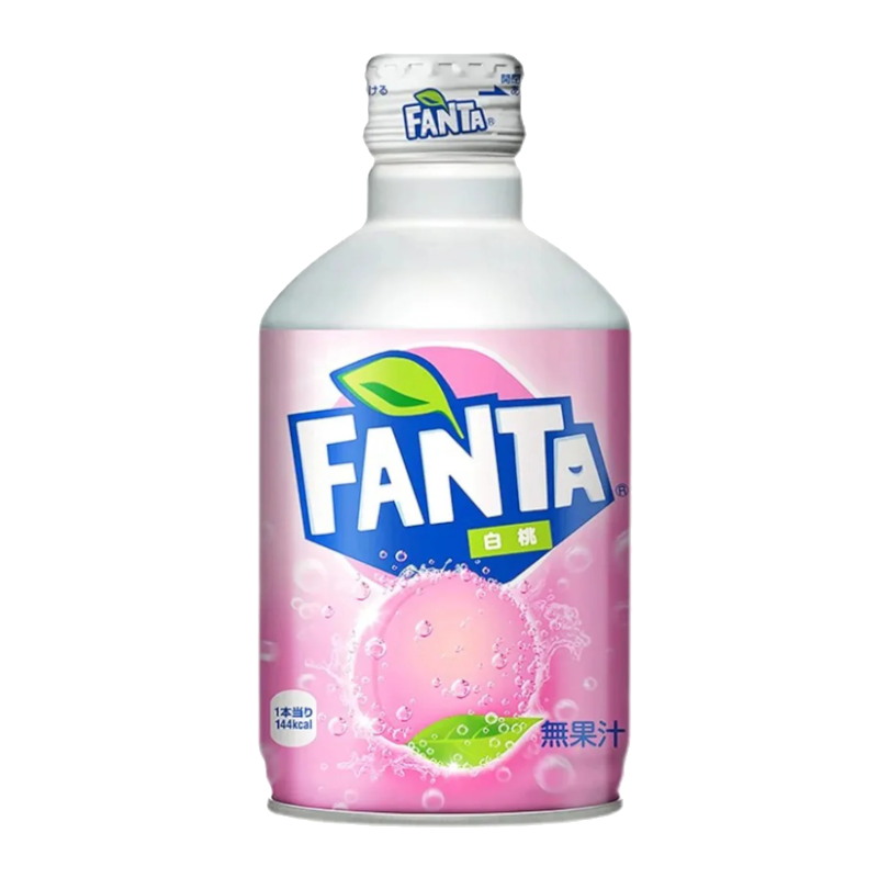 Fanta White Peach Aluminium Bottle - 300ml [Japan]