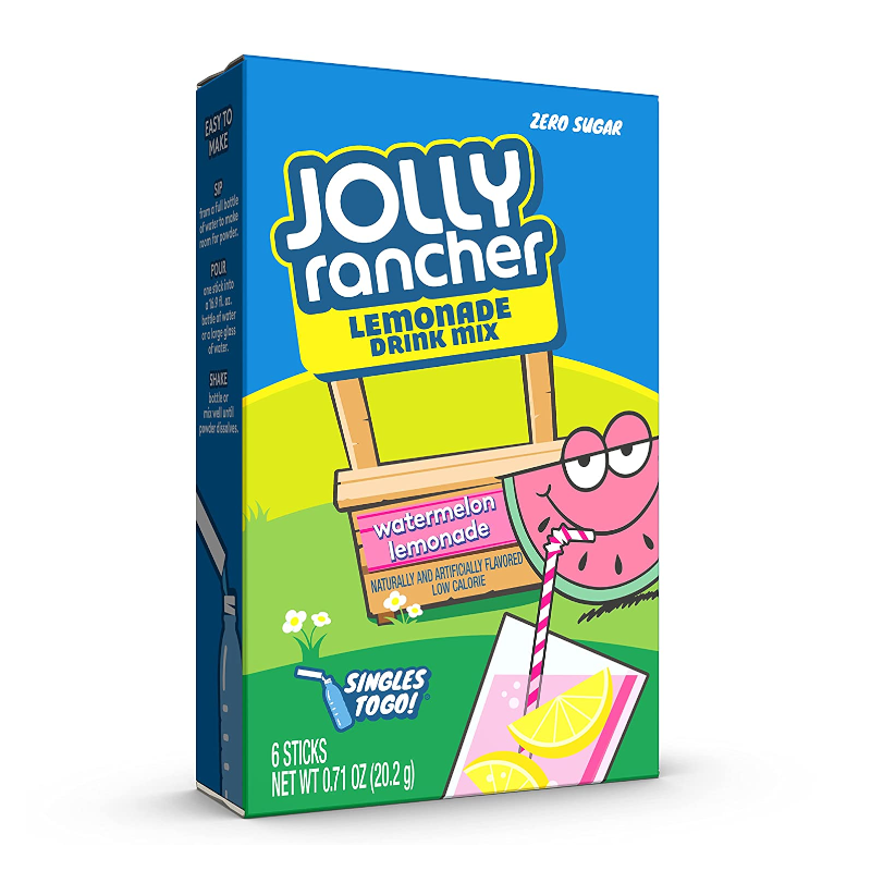 Jolly Rancher Singles To Go Drink Mix - Watermelon Lemonade - 0.71oz (20.2g)