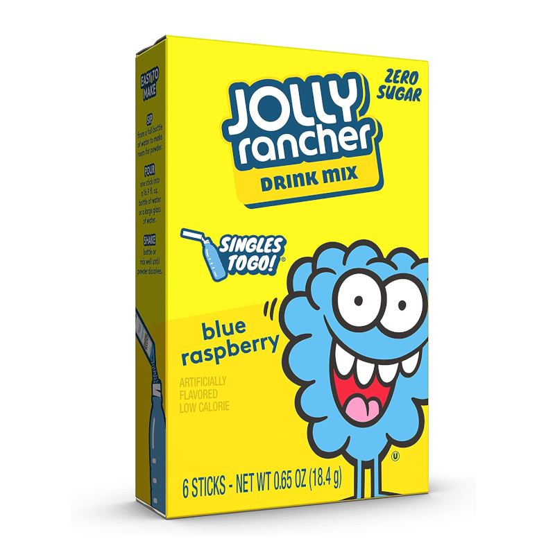Jolly Rancher Singles To Go Drink Mix - Blue Raspberry - 0.65oz (18.4g)