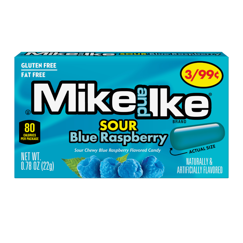 Mike & Ike Sour Blue Raspberry - 22g